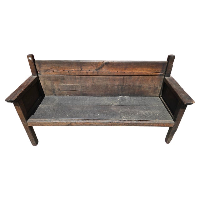 Antique Wooden Bench, 1750s For Sale