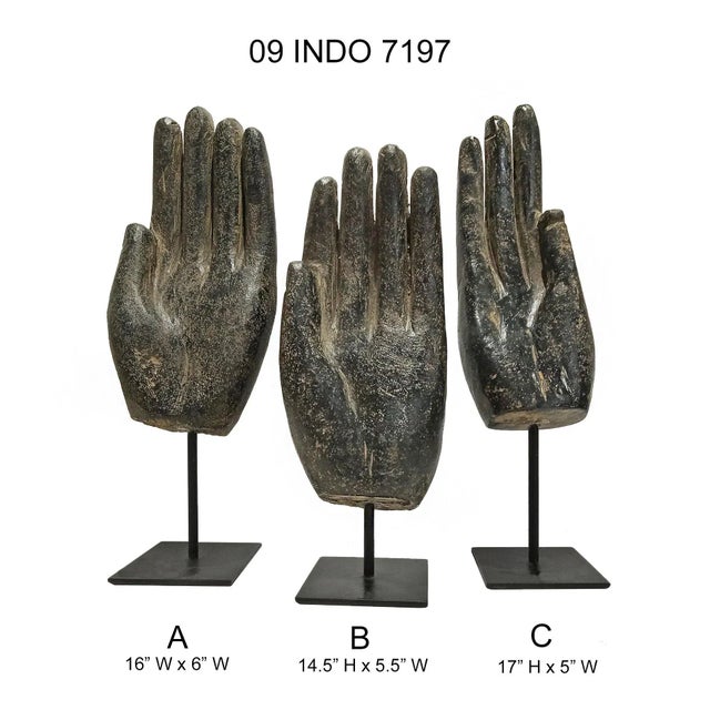 Volcanic Rock Hand Sculpture, Late 20th Century For Sale - Image 10 of 10