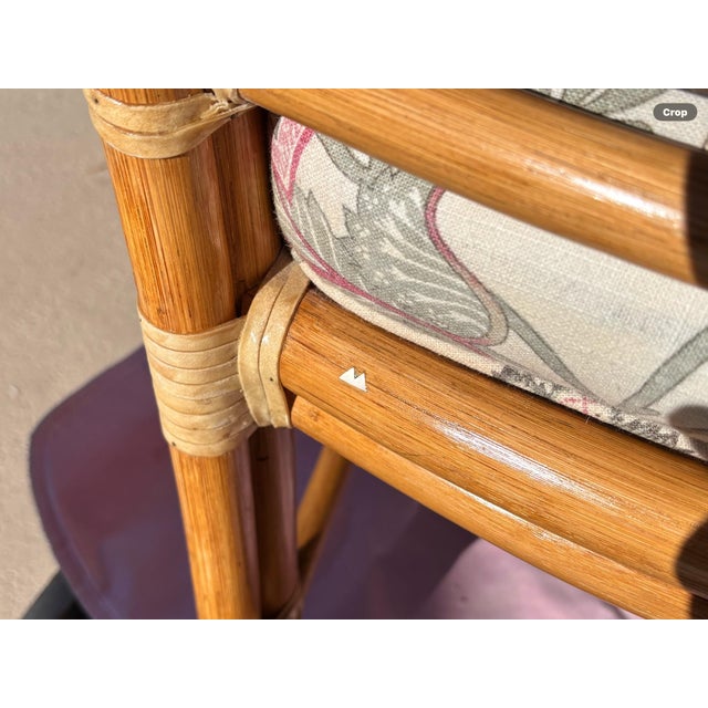 10 McGuire Mid 20th Century, Target Back Rattan Chairs. Beautifully, Professionally Restored With 2 Arm Chairs Included For Sale - Image 11 of 12