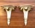 Rococo Pair of Mid 20th Century Porcelain Regency Wall Sconces Shelves For Sale - Image 3 of 12