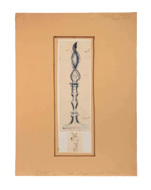 Suzanne Tourte, The Candle, Mixed Media Drawing, Early 20th Century