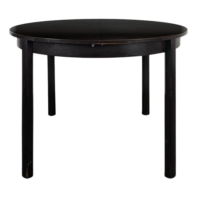 Modern Black-Stained Oak Table For Sale