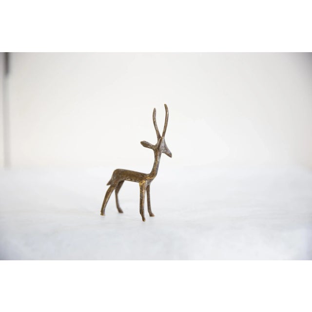 Vintage African Dark Bronze Gazelle For Sale In New York - Image 6 of 7