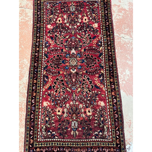 Tribal Antique Persian Sarouk Wool Rug 2’ X 3’11” For Sale - Image 3 of 6