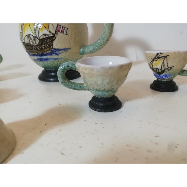 Rosolio Set from Casa Dellarte Albisola Capo, Italy, 1930s, Set of 7 For Sale - Image 13 of 15