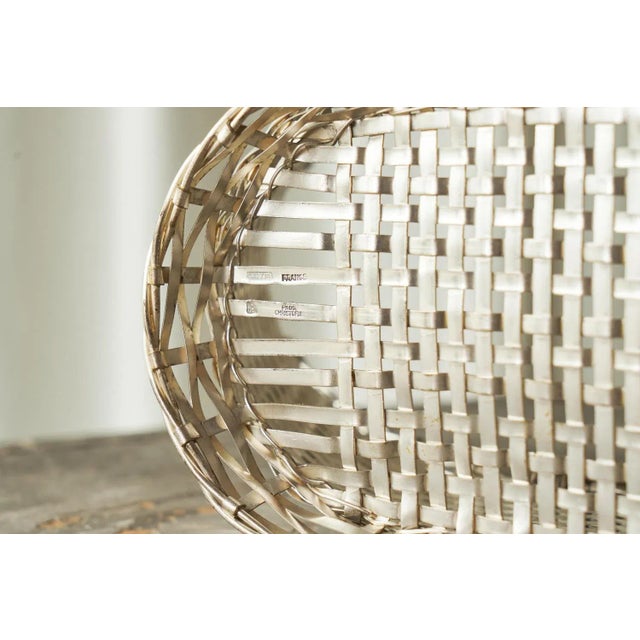 Bottle Holder in Silvered Metal attributed to Lino Sabattini for Christofle, 1940s For Sale - Image 9 of 11