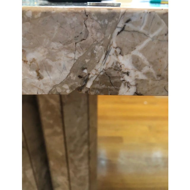 Beige 1970s Postmodern Vintage Marble Dining Table For Sale - Image 8 of 8
