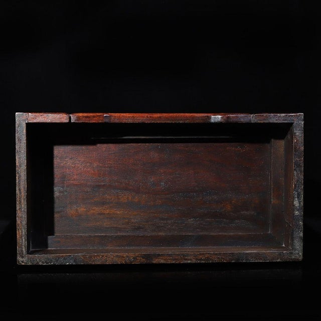 Vintage Chinese Huali Rosewood Wine Rack | Carved Lotus & Carp Motif Display Stand For Sale - Image 9 of 9