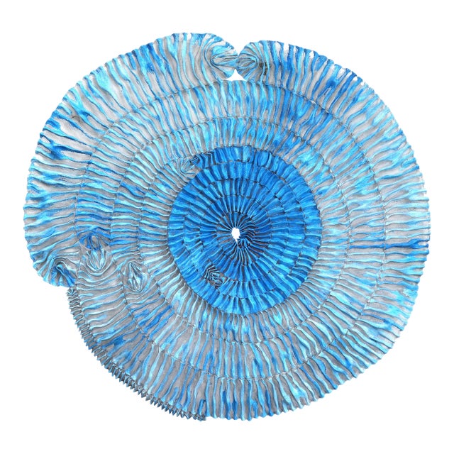 Sujoon Sky - Blue Sculptural Three-Dimensional Wall Original Artwork by Atticus Adams For Sale
