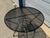 Black Vintage Salterini Style Wrought Iron Mesh Patio Table – 36” Round For Sale - Image 8 of 12