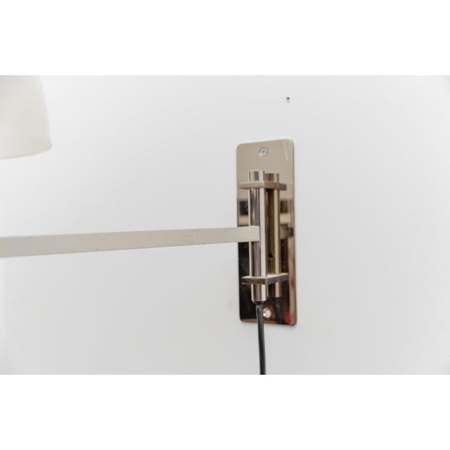 Silver Mid-Century Modern Wall Lamp, 1960s For Sale - Image 8 of 18