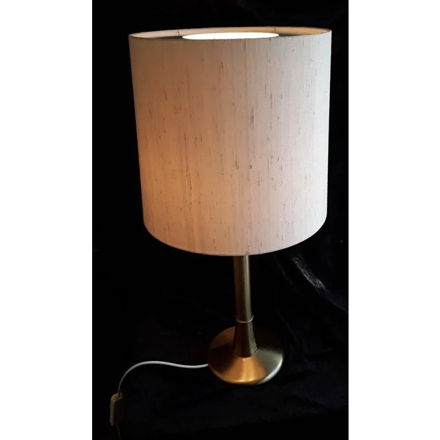 3-Flame Table Lamp with Gilt Metal Foot, 1970s For Sale - Image 4 of 7