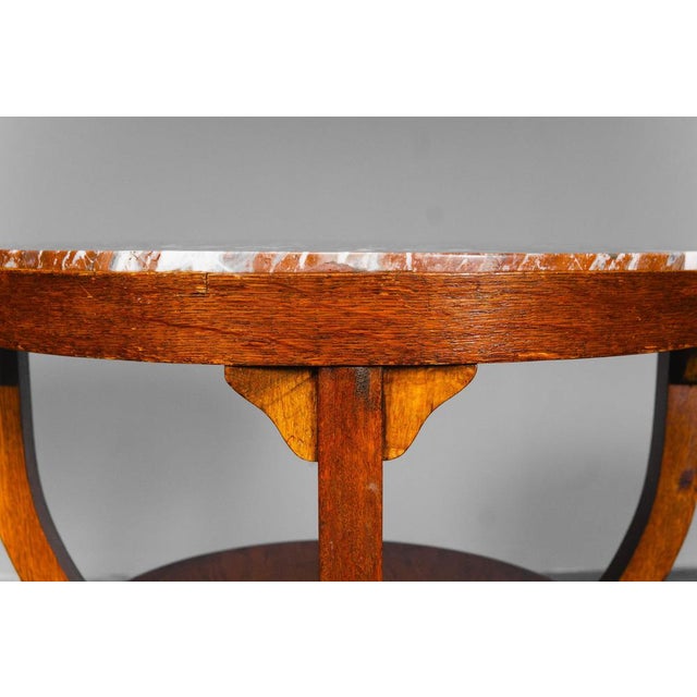 Art Nouveau Side Table in Oak For Sale - Image 14 of 18