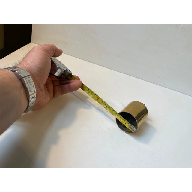 1970s Vintage Danish Butler Bell in Brass, 1970s For Sale - Image 5 of 6