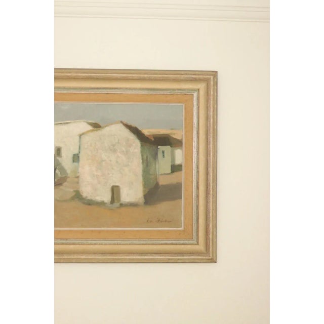 Evert Färhm, Houses, 1960s, Oil on Panel, Framed For Sale - Image 4 of 11
