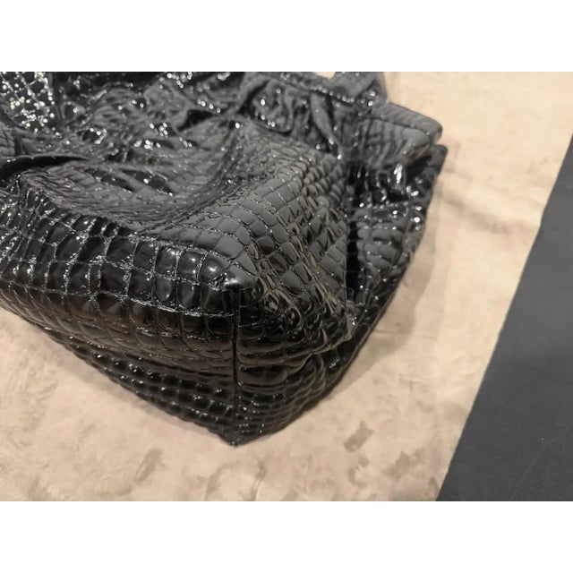 Metal A 1990s Century Black Plastic Huge Italian Tote Bag by Zanotti Giuseppe For Sale - Image 7 of 14