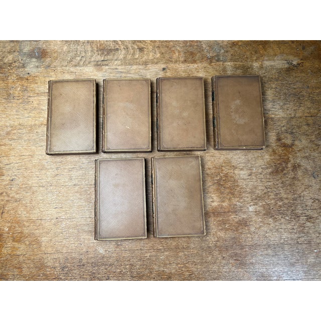 Stunning 1822 Antique Leather Bound Book Set the Tatler & the Guardian Ornate Gold Gilt Spines Georgian English Literature Home Decor For Sale - Image 10 of 11