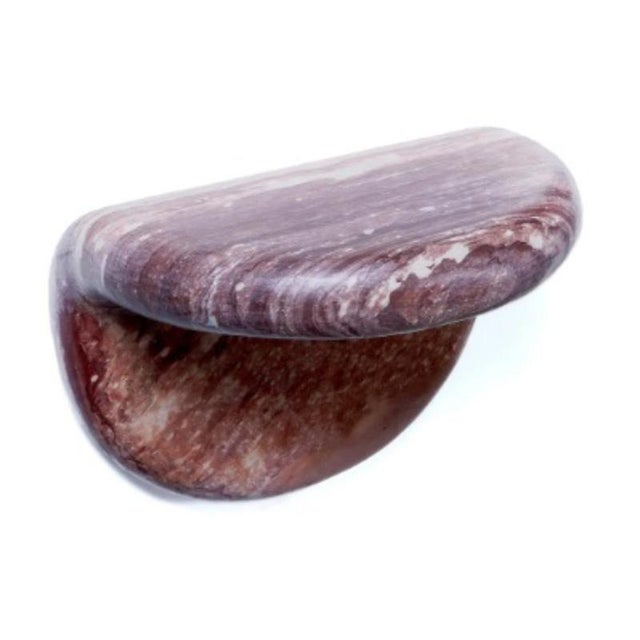 Face To Face Red Marble 2 Shelf by Jean Pascal Levy-Trumet Limited Edition. Dimensions: D 33,95 x W 33,95 x H 40 cm....