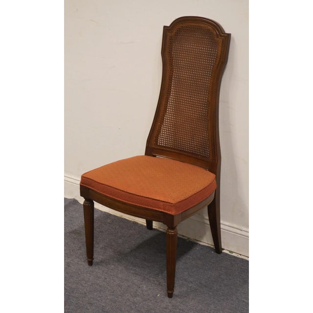 DREXEL HERITAGE Italian Mediterranean Cane Back Dining Side Chair 468-7315 42" High 19" Wide 18" Deep Seat: 17.5" High We...