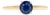 Natural Ceylon Sapphire Solitaire Ring: Solid 14k Gold, 5mm Round Fine Jewelry, Size 6.75 For Sale