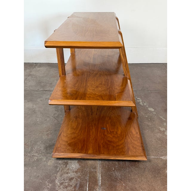 Wood Vintage 1980's Art Deco Style Walnut Shelving / Bookcase For Sale - Image 7 of 9
