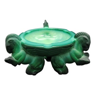 Malachite Glass Ashtray by Arthur Pleva for Curt Schlevogt, 1930s For Sale