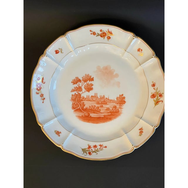 Vintage Large Nymphenburg Porcelain Charger Plate Munich Scene 1880 For Sale - Image 9 of 12