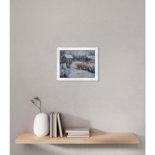 Contemporary Quiet Places & Skyscapes — Winter Snowscape (Original Oil Painting) For Sale - Image 3 of 18
