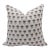 Fabdivine Indian Block Print Cushion Cover 18x18 Inch Off-White Linen-Kohinoor For Sale