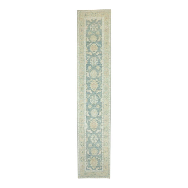 Turkish Oushak Runner Rug 2'10" x 14'3" #17809 For Sale