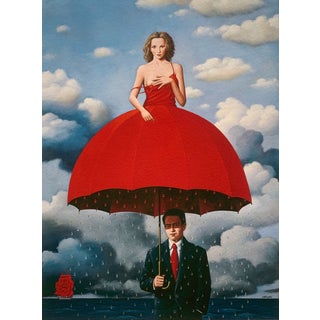 Rafal Olbinski, An Umbrella, 2020, Giclée Print For Sale