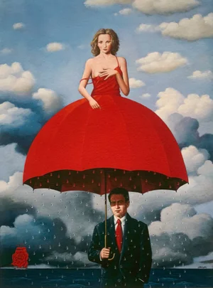 Rafal Olbinski, An Umbrella, 2020, Giclée Print