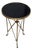 Antique Empire Style Black Marble & Brass Paw Foot Gueridon Side Table For Sale