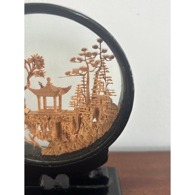 Vintage Mid Century Chinese Cork Diorama For Sale - Image 6 of 8