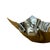 This striking vintage bowl is a sculptural study in movement and reflection, defined by its dramatic, crumpled form that...