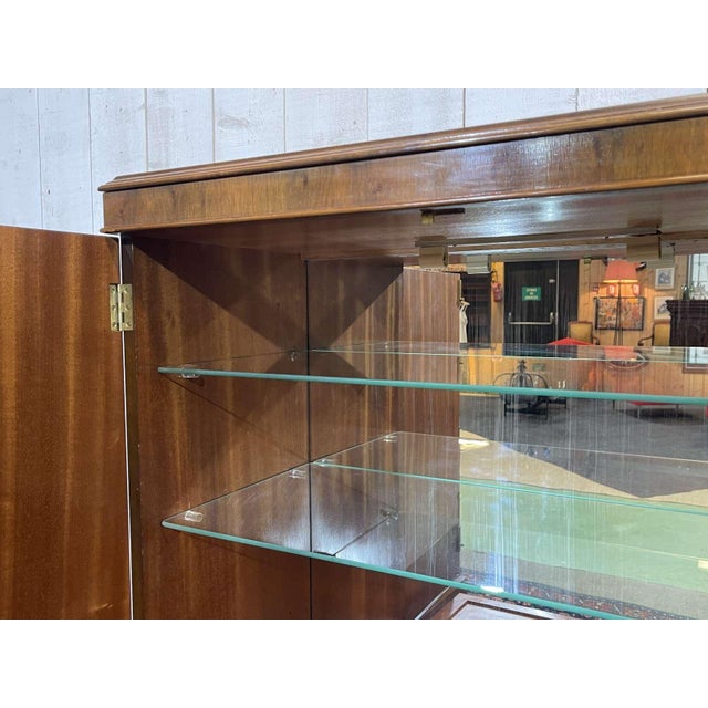 English Bar Buffet in Walnut and Walnut Burl, 1950s For Sale - Image 6 of 18