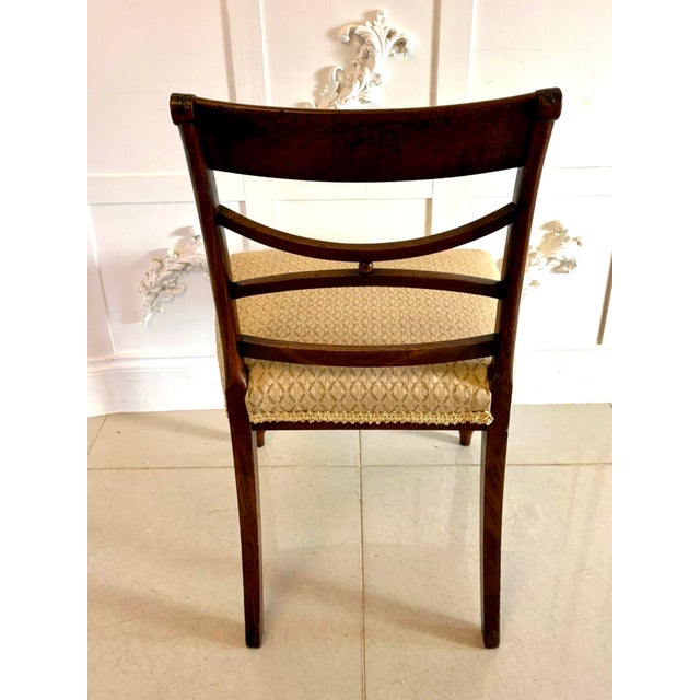 Cream Antique George III Sheraton Dining Chairs, 1780, Set of 8 For Sale - Image 8 of 17