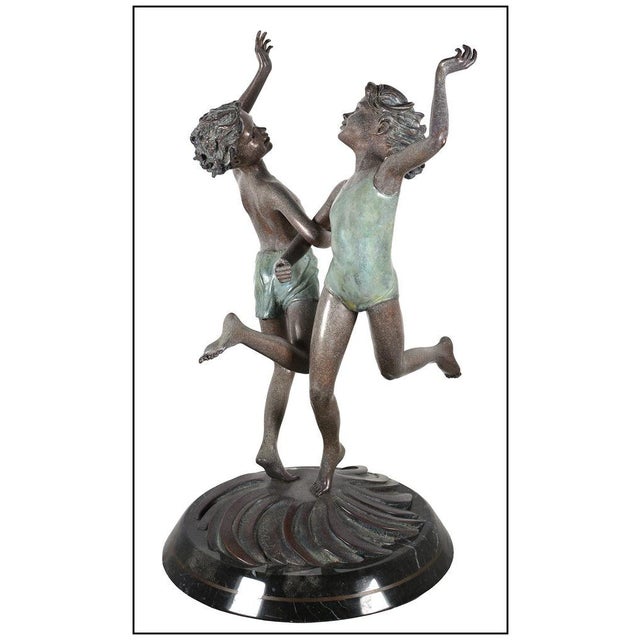 The artwork here, "Spring Break", is a wonderful depiction of two children dancing, that was designed with acute detail...