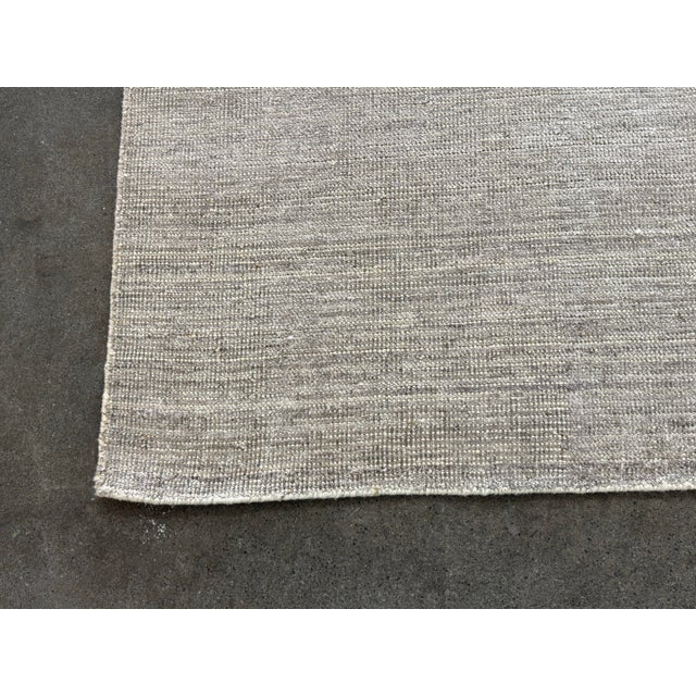 Textile 9ft X 12ft Modern Flatweave Textured Wool Area Rug For Sale - Image 7 of 12