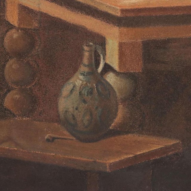 English School, The Chess Players, Pastel on Paper, Framed For Sale - Image 6 of 12
