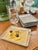 Treat your guests to a vintage hammered aluminum appetizer tray for their small bites…. So easy to juggle with a cocktail....