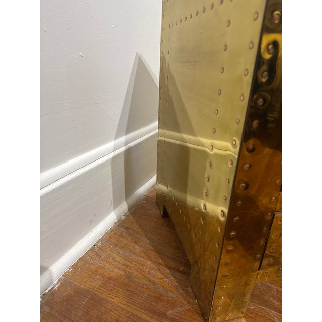 Sarreid Style Brass Chest For Sale - Image 4 of 8