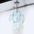 Mid-Century Hand-Blown Murano Opalescent & Cerulean Detail Glass Chandelier For Sale - Image 12 of 18