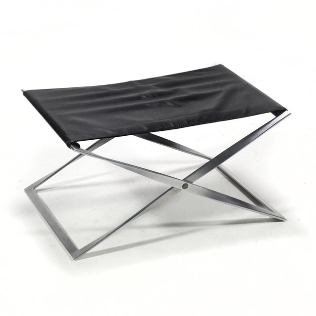 Mid-Century Modern Poul Kjaerholm PK91 Folding Stool by E. Kold Christensen For Sale - Image 3 of 9