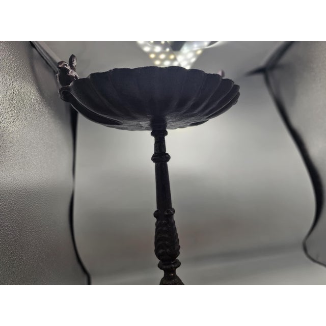 Art Deco Cast Iron Base Birdbath, 1940s For Sale - Image 4 of 8