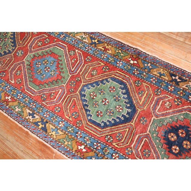Early 20th Century Antique Zabihi Collection Persian Heriz Runner For Sale - Image 5 of 10