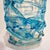2000 Cenedese Italian Modern Aqua Blue 24 Kt Gold Murano Glass Art Vase For Sale In New York - Image 6 of 8