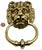 Brass Antique English Brass Lion Door Knocker For Sale - Image 8 of 10