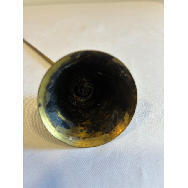 Metal Vintage Brass Bell-Shaped Candle Snuffer For Sale - Image 7 of 7