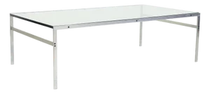 Coffee Table in Steel and Glass by Preben Fabricius & Jørgen Kastholm for Bo-Ex, 1960s